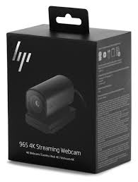 HP 965 4K Streaming Webcam with Ultra HD Resolution, Built-In Microphone, AI Auto Framing and HDR for Professional Video Calls and Streaming
