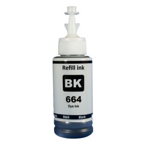 Original Epson 664 Black Ink Bottle for Epson EcoTank Printers with High Yield and Sharp Black Document Printing